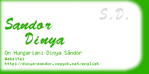 sandor dinya business card