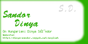 sandor dinya business card